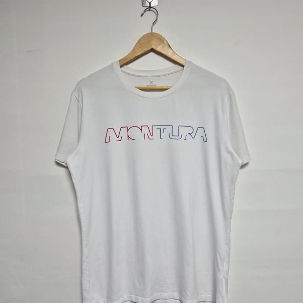 몬츄라Montura 빅로고 화이트 티셔츠 L - T117