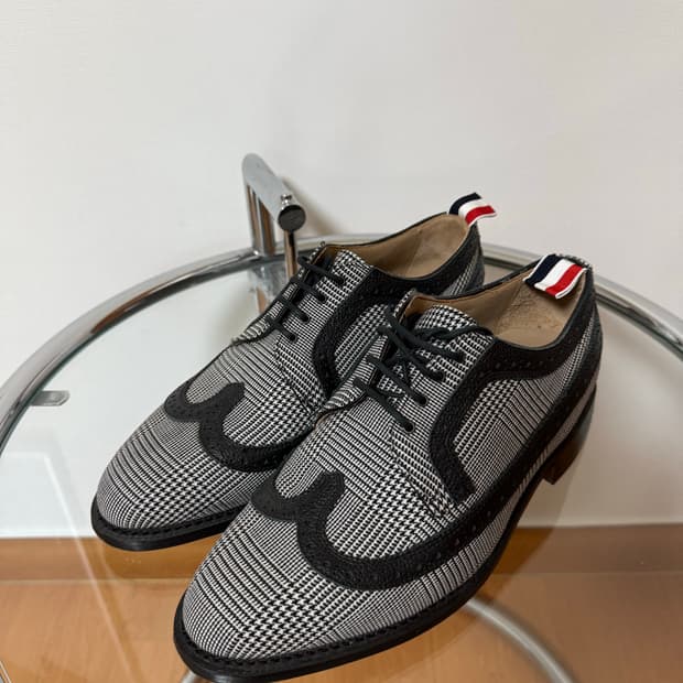 패브릭 윙팁 레이스업 