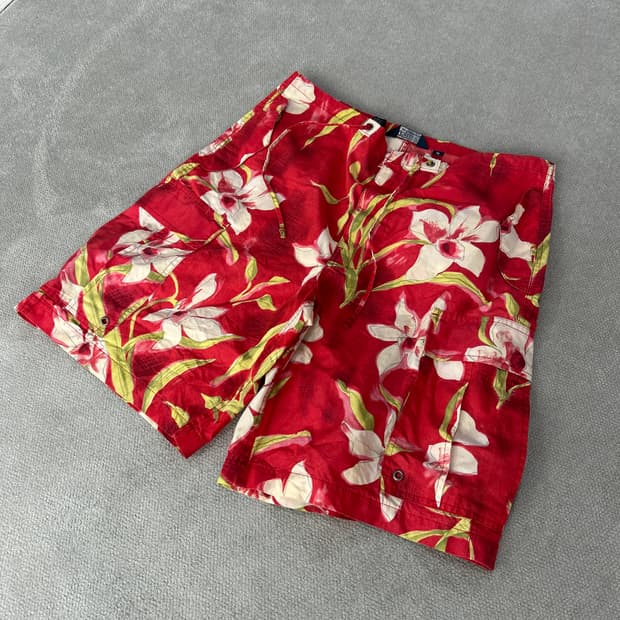 폴로 꽃무늬 반바지 