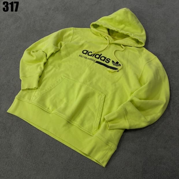 아디다스 형광 후드집업