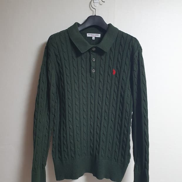 택포가 폴로 니트 케이블 카라니트 꽈베기니트 L polo assn