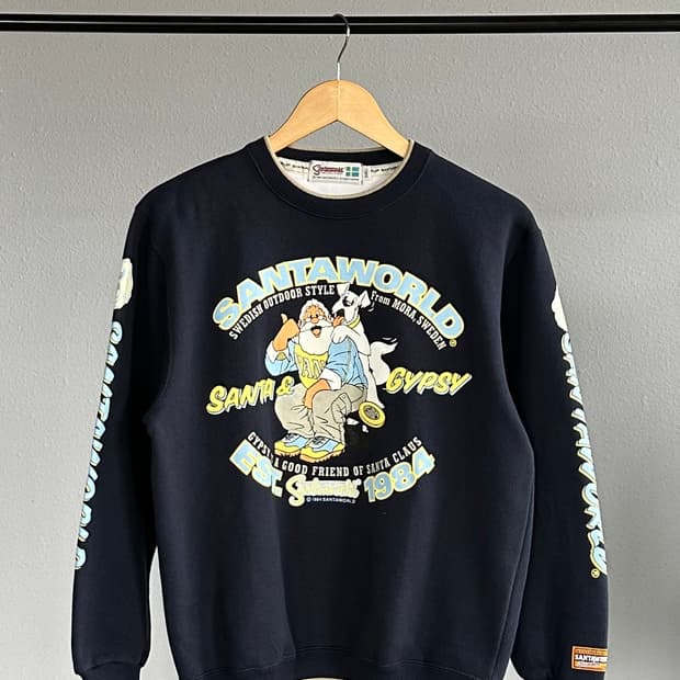 [S]산타월드 프린팅 맨투맨 네이비