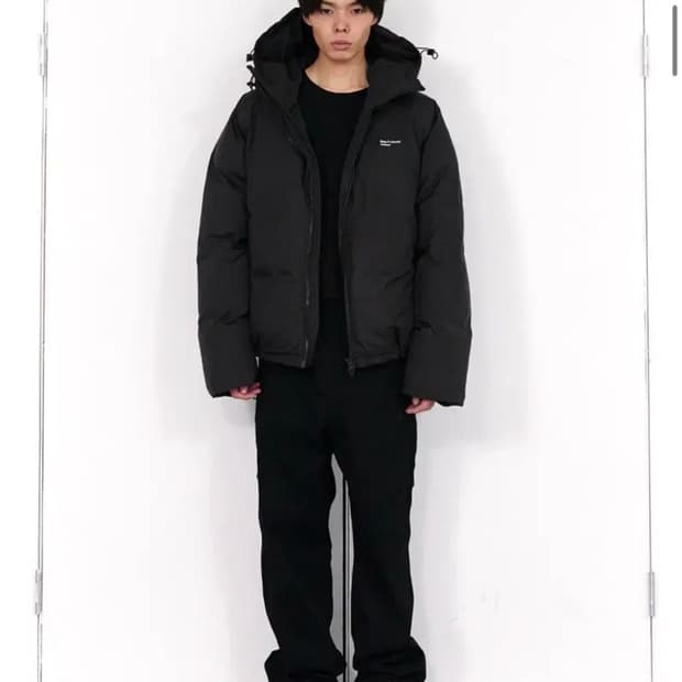 M) 플라스틱프로덕트 오버사이즈 패딩 블랙