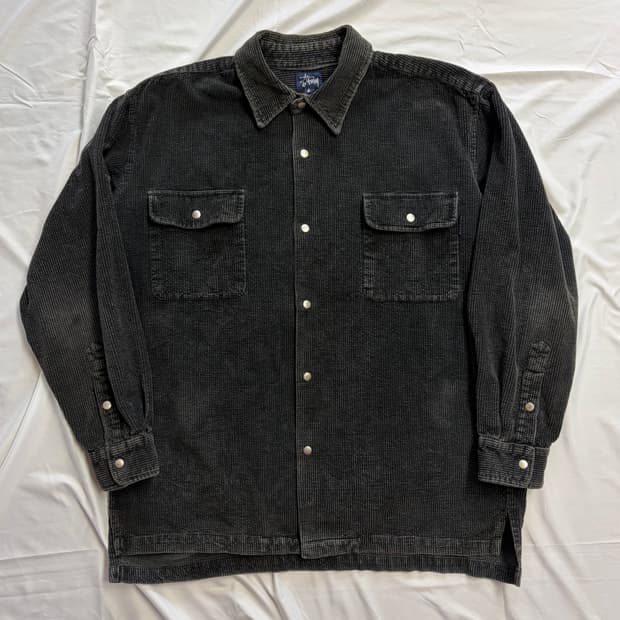 90s usa 올드 스투시 코듀로이 셔츠