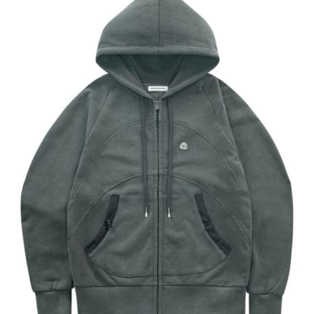 코이세이오 스트링 포켓 후드집업 블랙