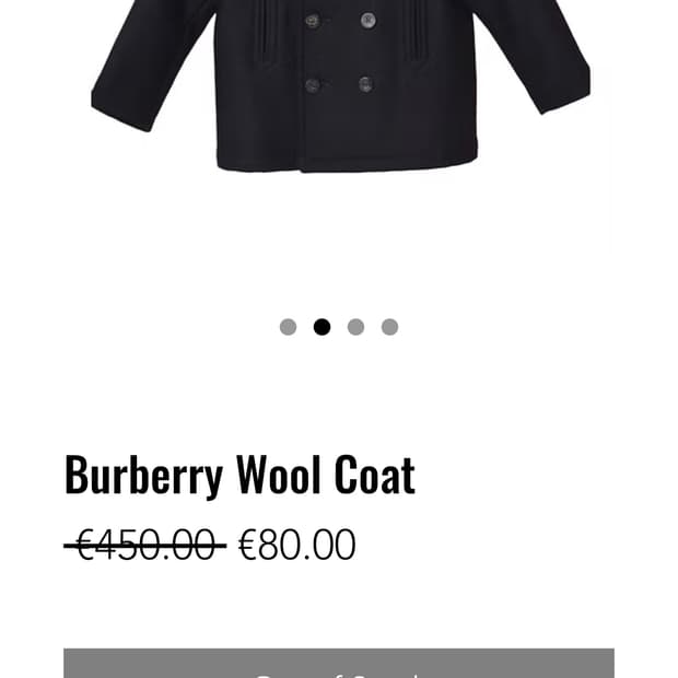 3Y 버버리키즈 다크 네이비 울 코트