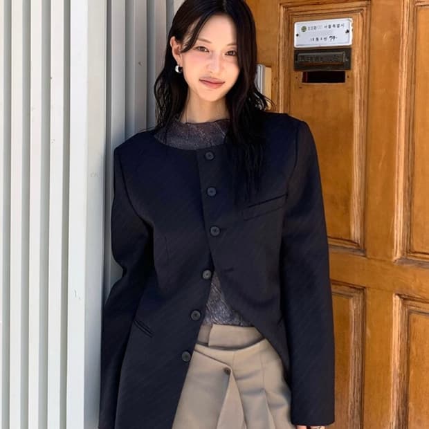 르하스 보트넥 네이비 자켓