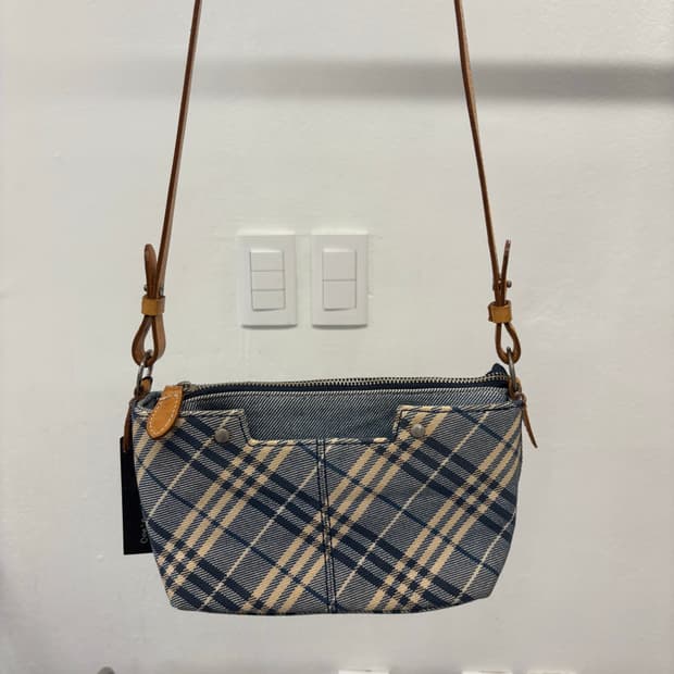 Burberry blue check cross bag