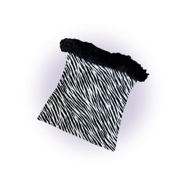 갸루 지브라 벨벳 블랙 퍼 탑 슬리브리스 시부야 일브