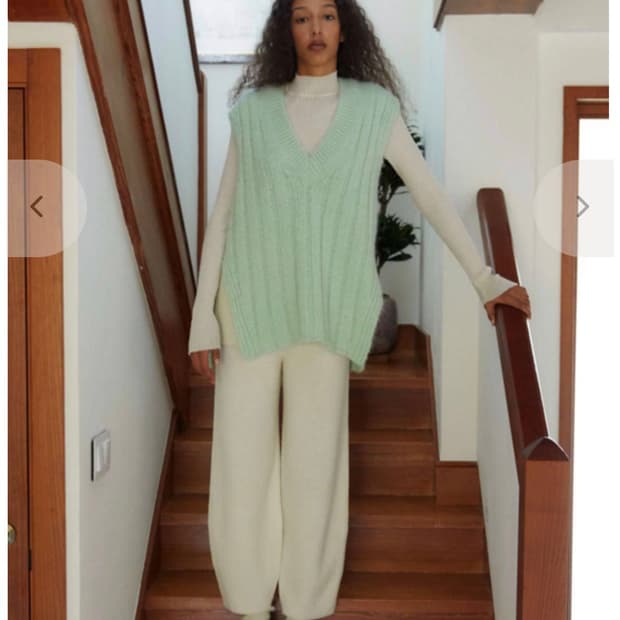 Rus vest knit mint green