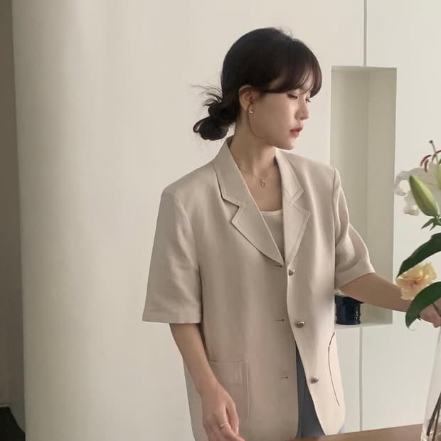 메리어라운드 mmore 반팔 자켓
