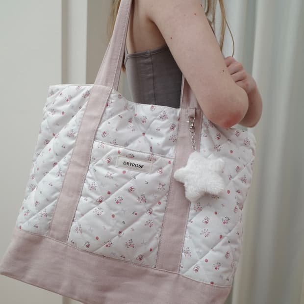 드라이로즈 QUILTED BUNNY ECO BAG 가방 pink