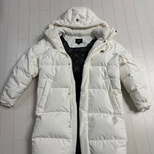 MLB 뉴욕 양키스 롱패딩 화이트 L