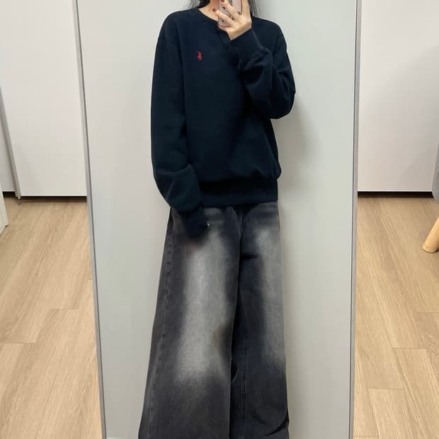 폴로 랄프로렌 신형 레드 포니 블랙 맨투맨