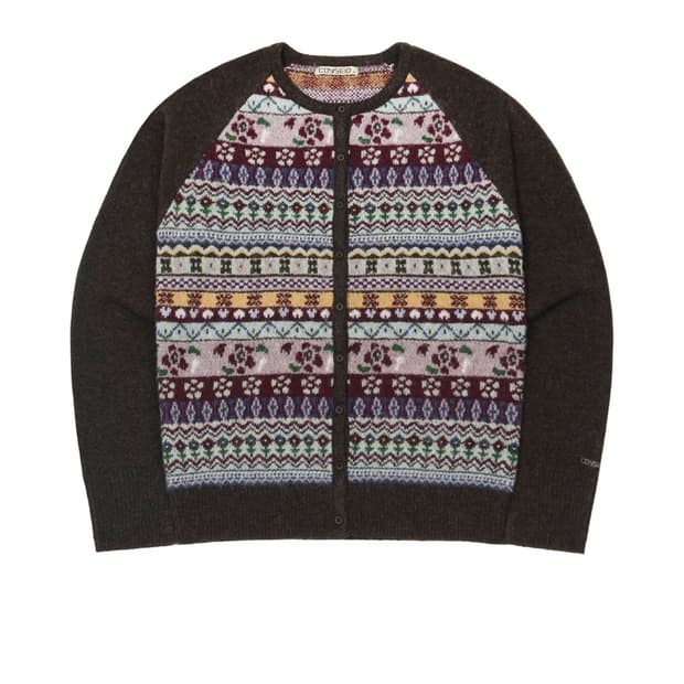 코이세이오 COTTAGE KNIT CARDIGAN BROWN