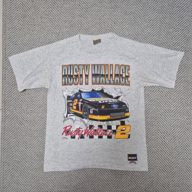 90s 나스카 Rusty Wallace 싱글스티치 티셔츠 (M)