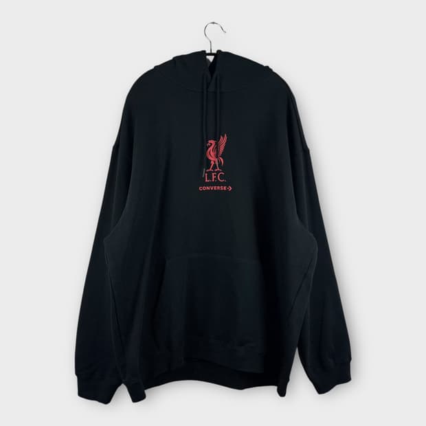 (115) 컨버스 x 리버풀 FC 루즈핏 후드 티 블랙