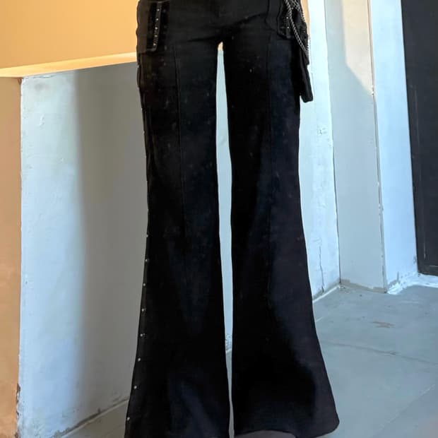 Ozz croce black boots cut pants