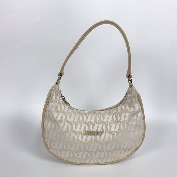 널디 레더 패브릭 호보 숄더백 여성 가방