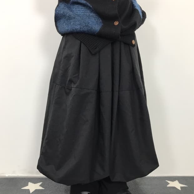 Jpn Black Balloon Long Skirt