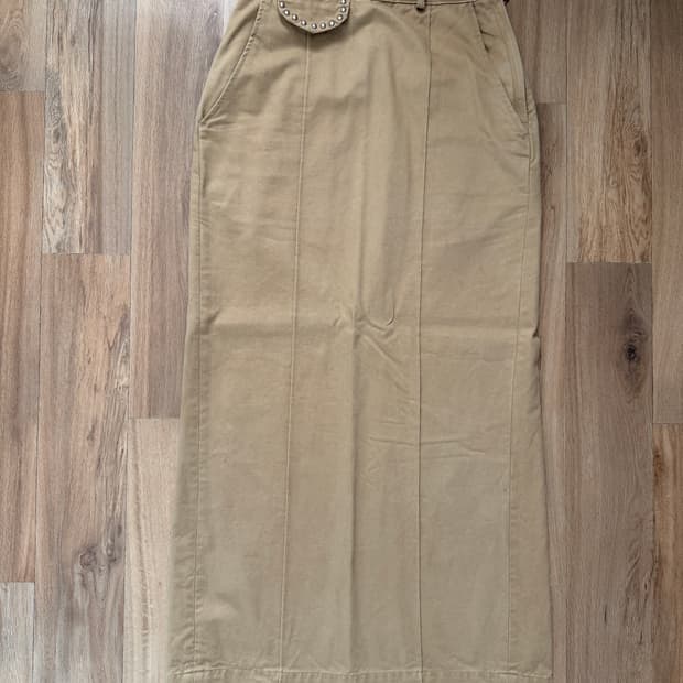 캐피탈 코튼 롱스커트 