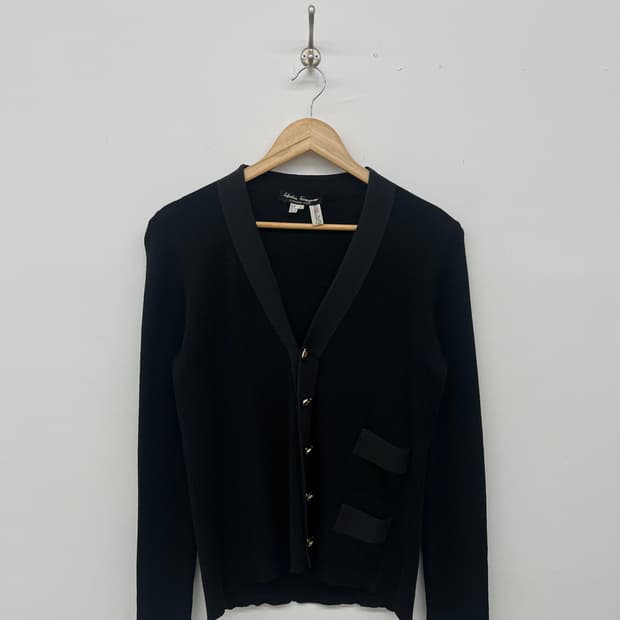 페라가모 블랙 여성 가디건 L