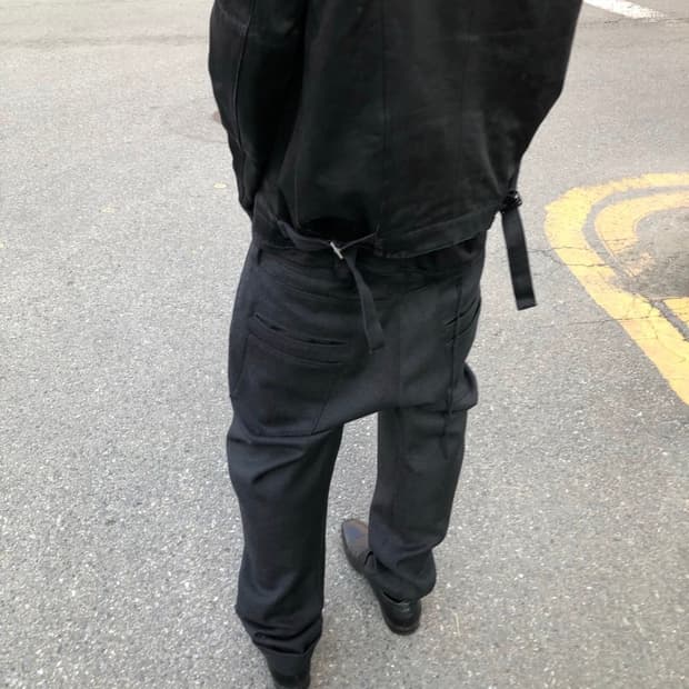 라프시몬스 더블 백 포켓 트라우져