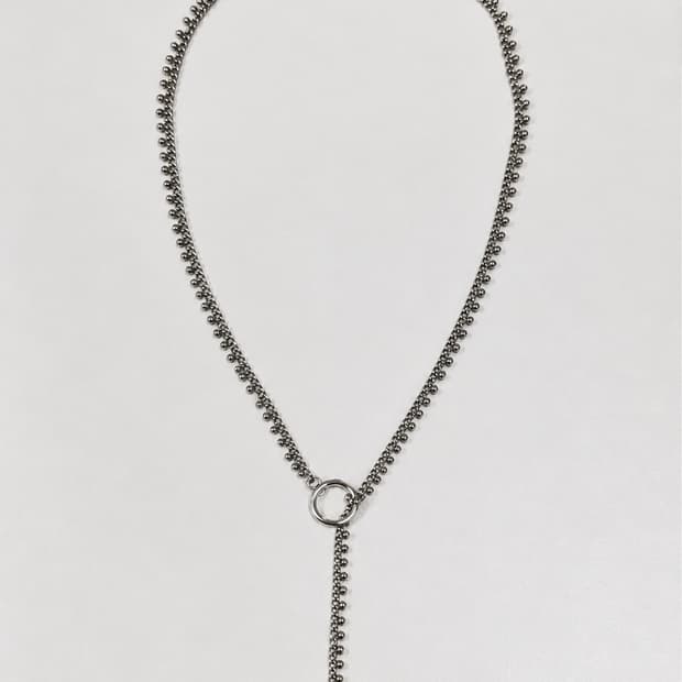 88ae DROP TOGGLE LACE CHAIN NECKLACE