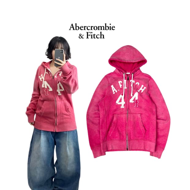 아베크롬비 Y2K 아치로고 후드집업