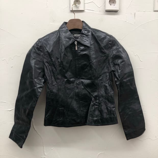 돈피 레더 자켓