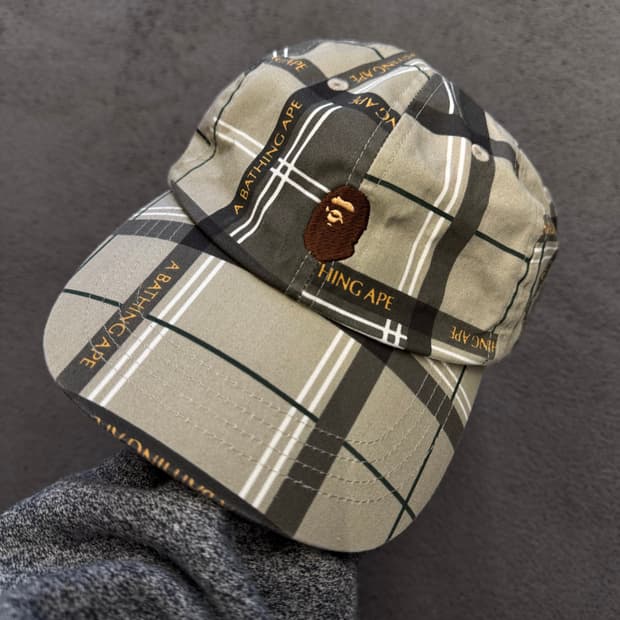 베이프 사루 체크 패널 캡 처분 