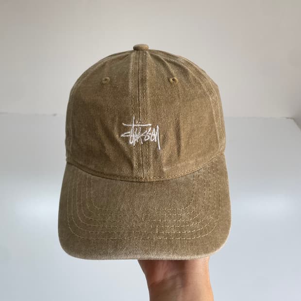 Stussy 스투시 스탁자수 샌드 가먼츠다잉 볼캡