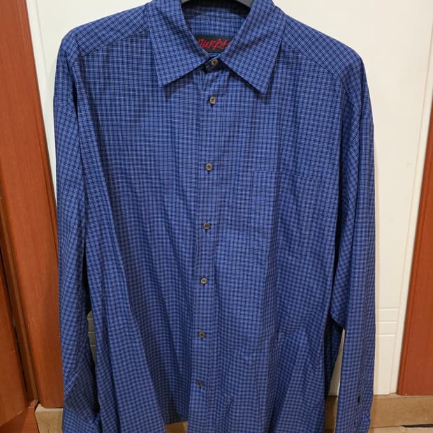 PAS-081 체크셔츠 블루M