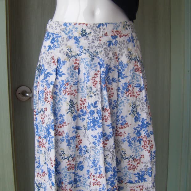 [japaness vintage] Flower pleats skirt