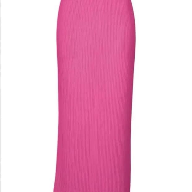 이세이미야케 해칭 스커트 2 사이즈 핑크