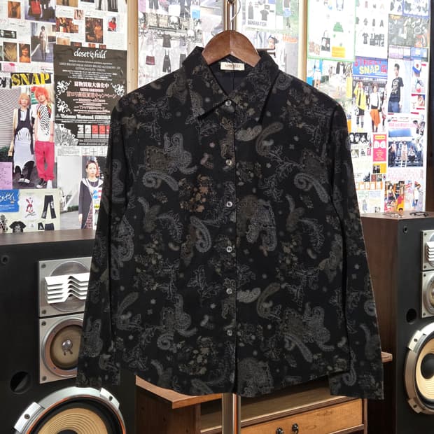 JPN 코듀로이 블랙 에스닉 셔츠