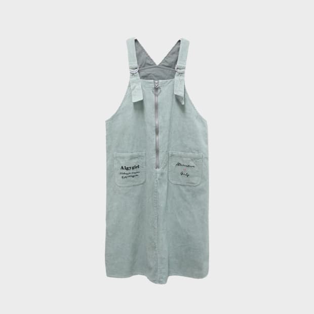 ALGY GIRL 골덴 멜빵 스커트 60193