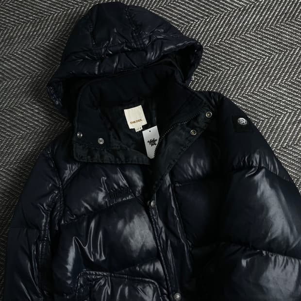 디젤 Y2K 빈티지 글로시 다운 푸퍼 패딩y 3637