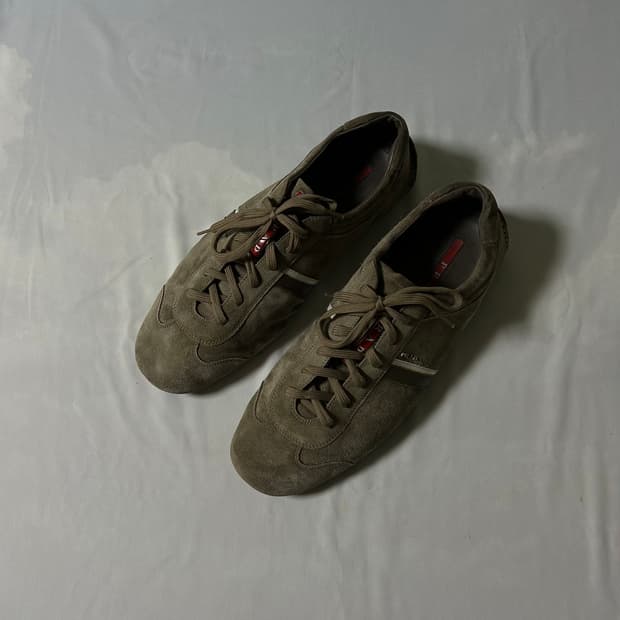 Prada suede sports sneakers