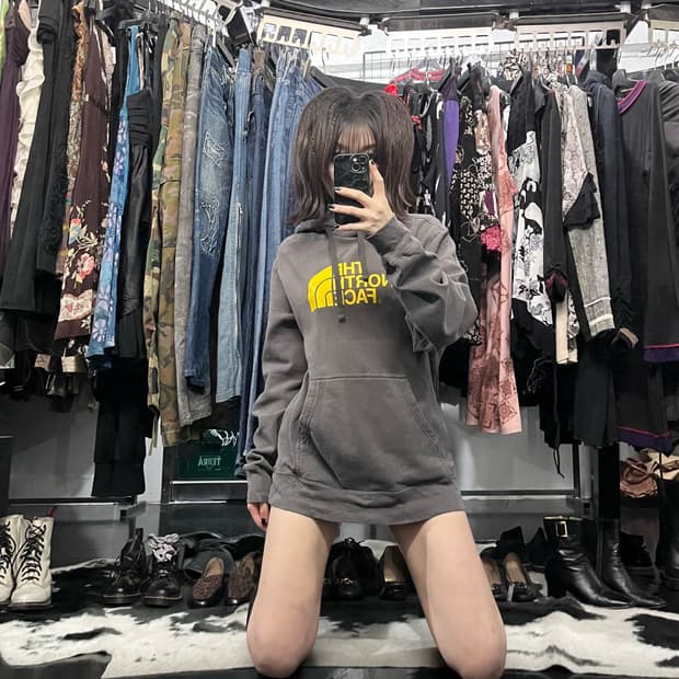 더 노스페이스 프린팅 후드티