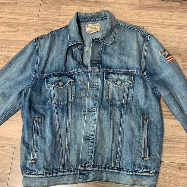 폴로 성조기 데님자켓