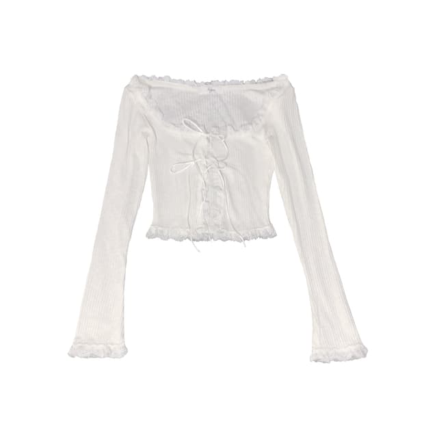 스젠 Stella Strap Lace Cardigan