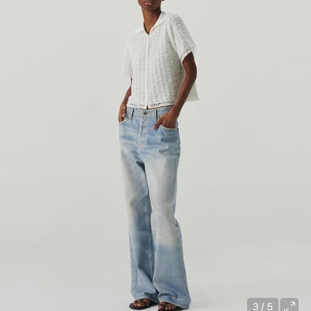 르바 digital print relax denim