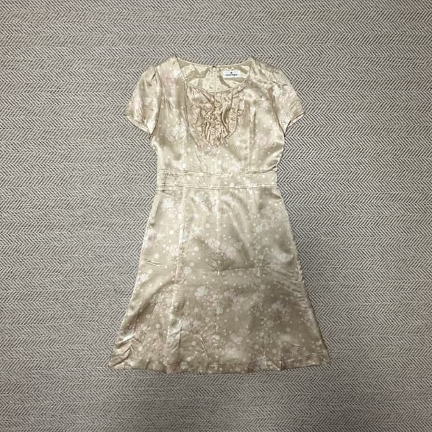 COURREGES silk 100% onepiece dress