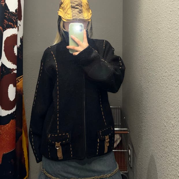 빈티지 스티치 울 자켓