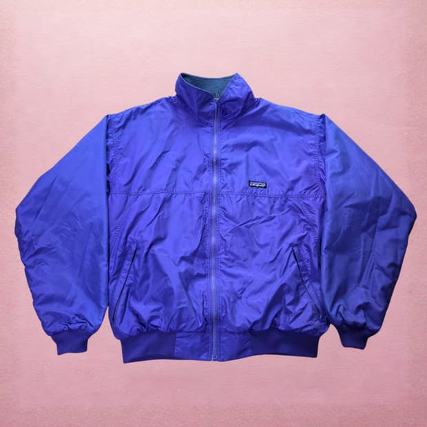 (XL)파타고니아 퍼플 나일론 쉘 신칠라 봄버 자켓