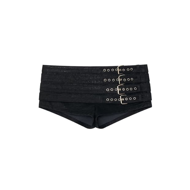 본네 Belted micro shorts (Black)