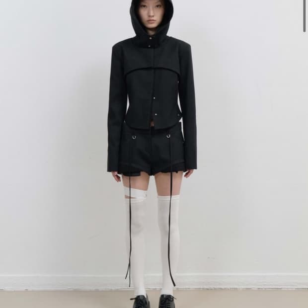 오호스 볼레로 울 자켓 블랙