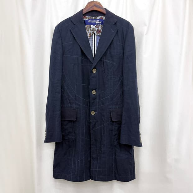 준야와타나베 린넨 패치워크 코트