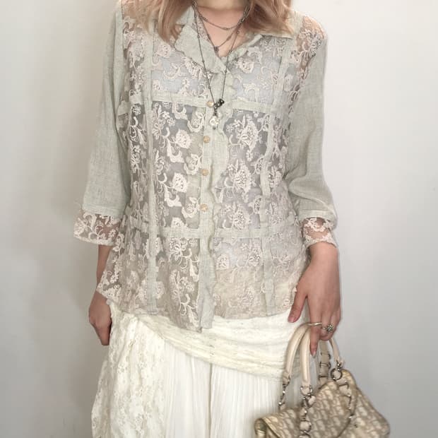 jpn vintage antique lace jacket